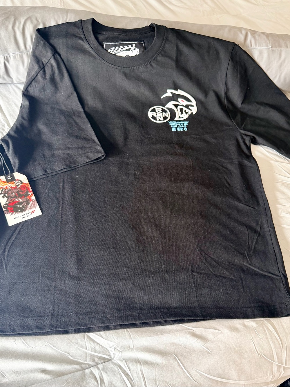 Dodge x Reason Hellcat "Raise Hell" Graphic Tee Black Men's L NWT